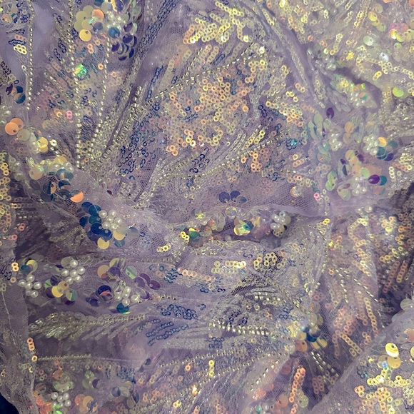 Lulu’s NWOT Perfection Seeker Lavender Iridescent Sequin Bustier Prom Maxi Dress - Picture 13 of 16